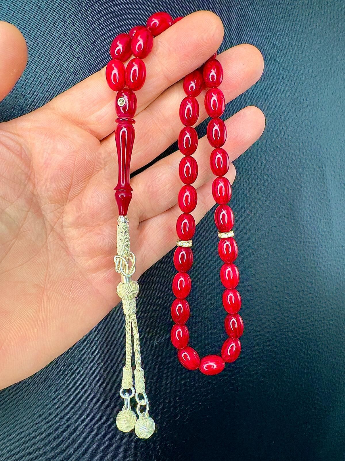 Kazazlı Ateş Kehribar Tesbih