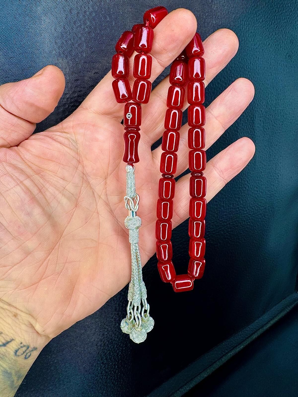 Kazazlı Ateş Kehribar Tesbih