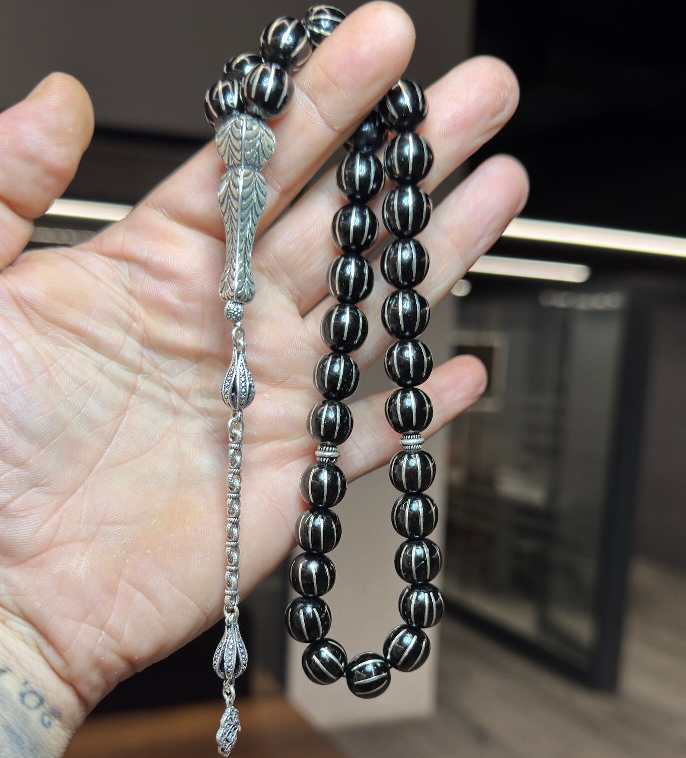 Oltu Taşı Usta İşi Tesbih - Tantesbih Özel Koleksiyon