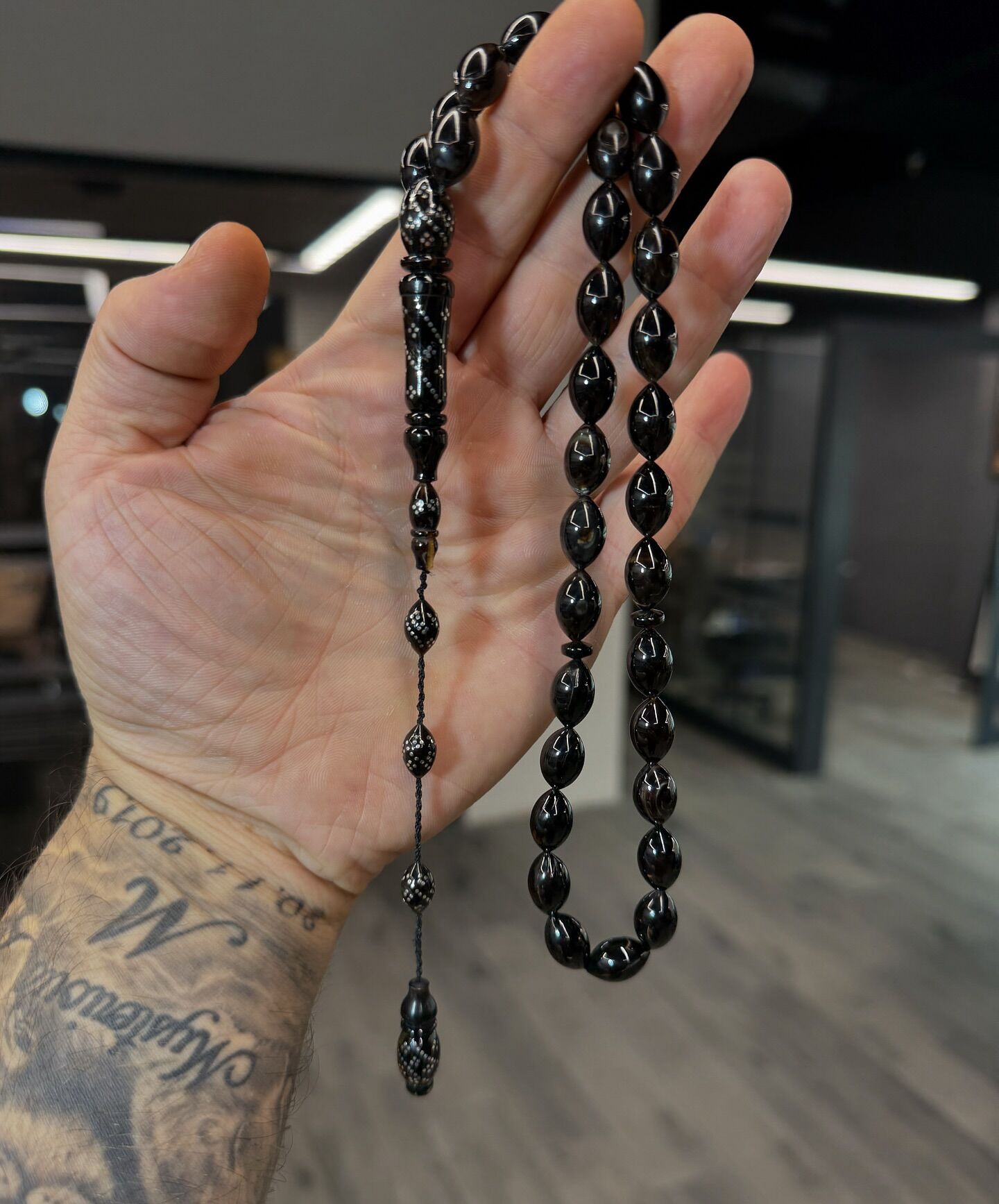 Gümüş İşlemeli Caretta Tesbih - Özel Koleksiyon