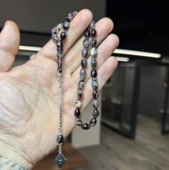 Gümüş Takımlı Usta İşi Kehribar Tesbih