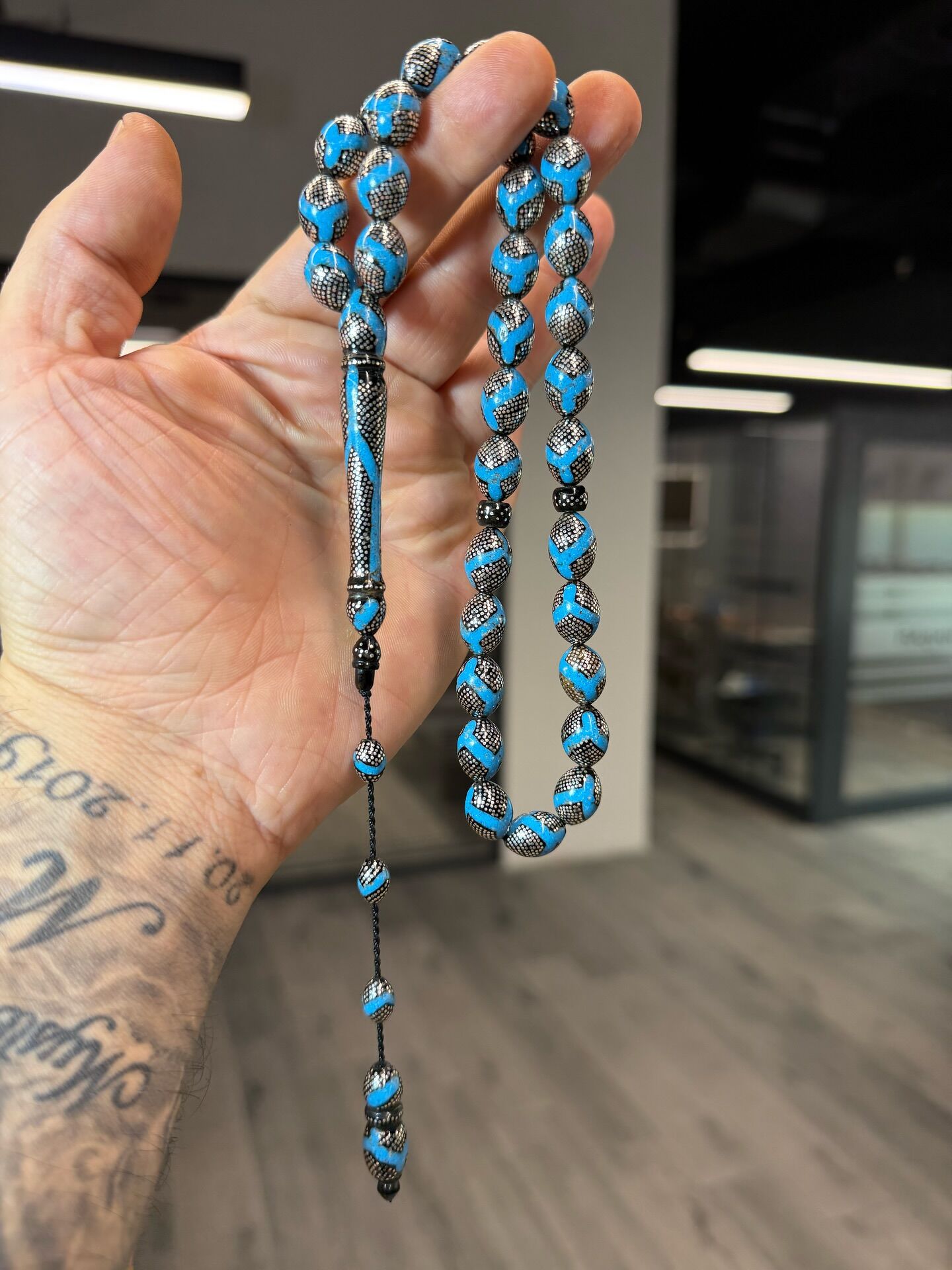 Arizona Firuze Yussuri Tesbih - Özel İşçilik