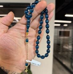 14K Altın Püsküllü Kehribar Tesbih - Tantesbih Özel Koleksiyon