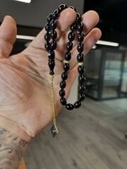 Usta İşçilikli Gümüş Takımlı Kehribar Tesbih