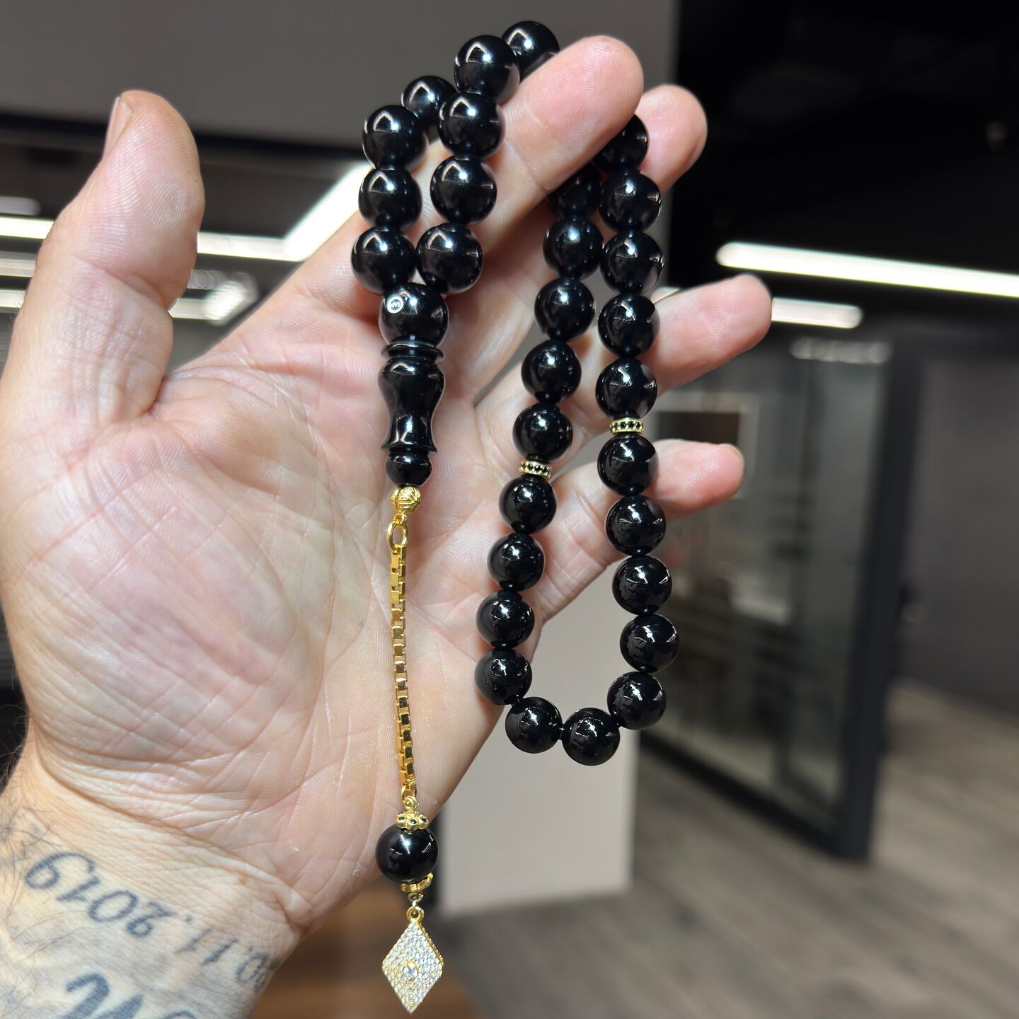 Gümüş Takımlı Usta İşçilikli Kehribar Tespih