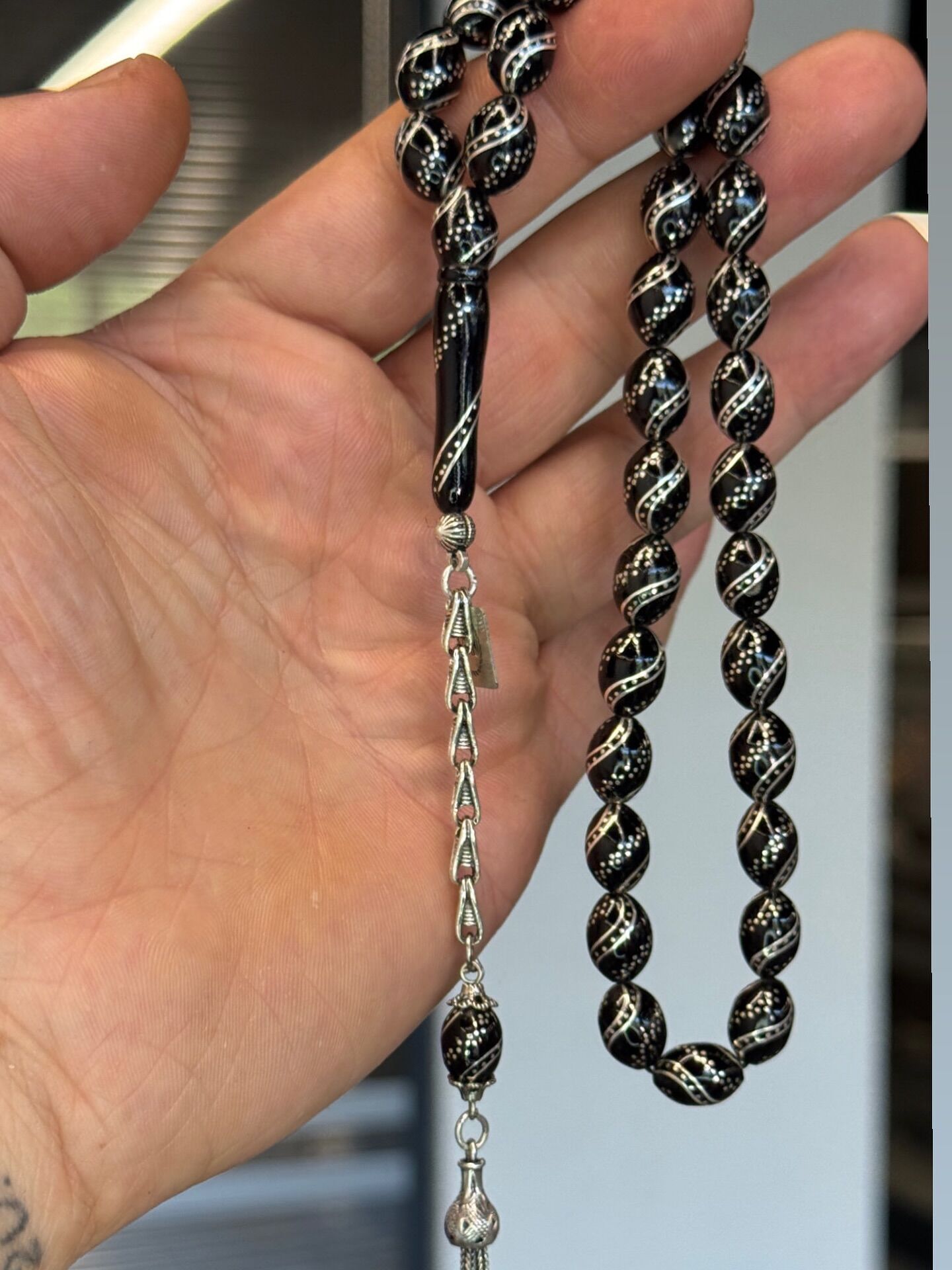 Çeşni Bülbül Oltu Taşı Tesbih - Özel İşçilik