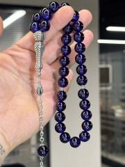 Usta İşçilikli Gümüş Takımlı Kehribar Tesbih