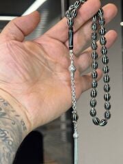 Karpuz Dilimi İşlemeli Oltu Tesbih