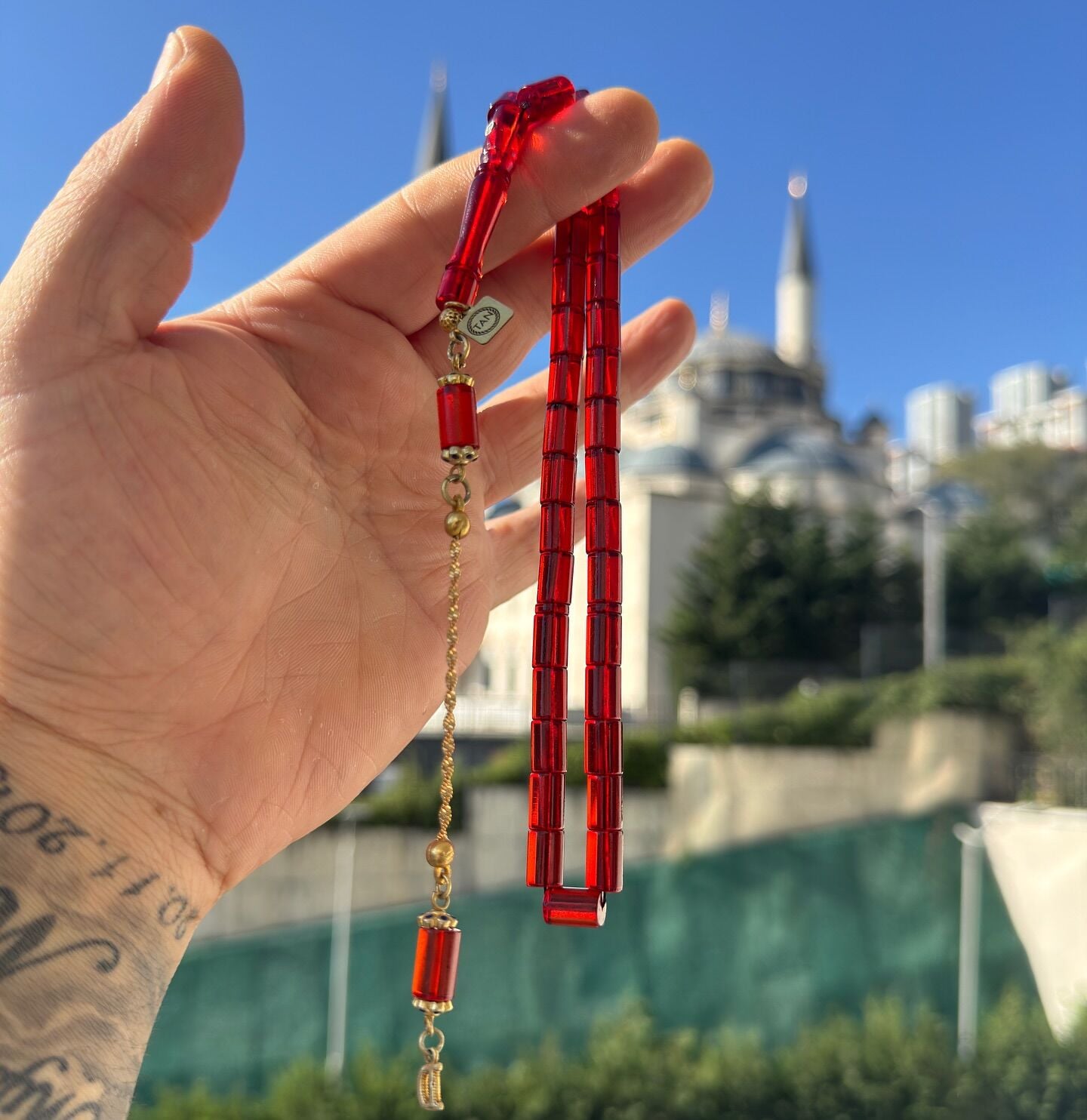 Usta İşçilikli Kesme Kehribar Tesbih