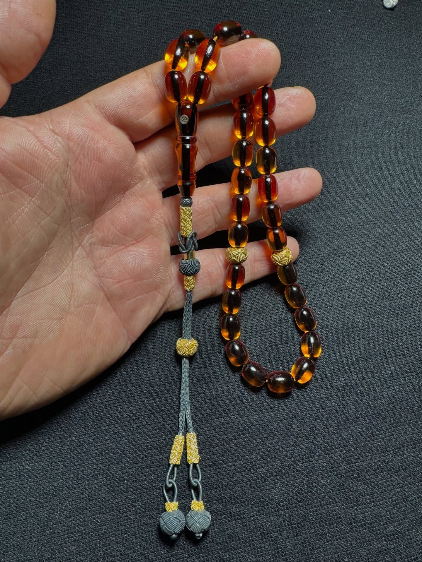 Özel Usta İşçilikli Kehribar Tespih