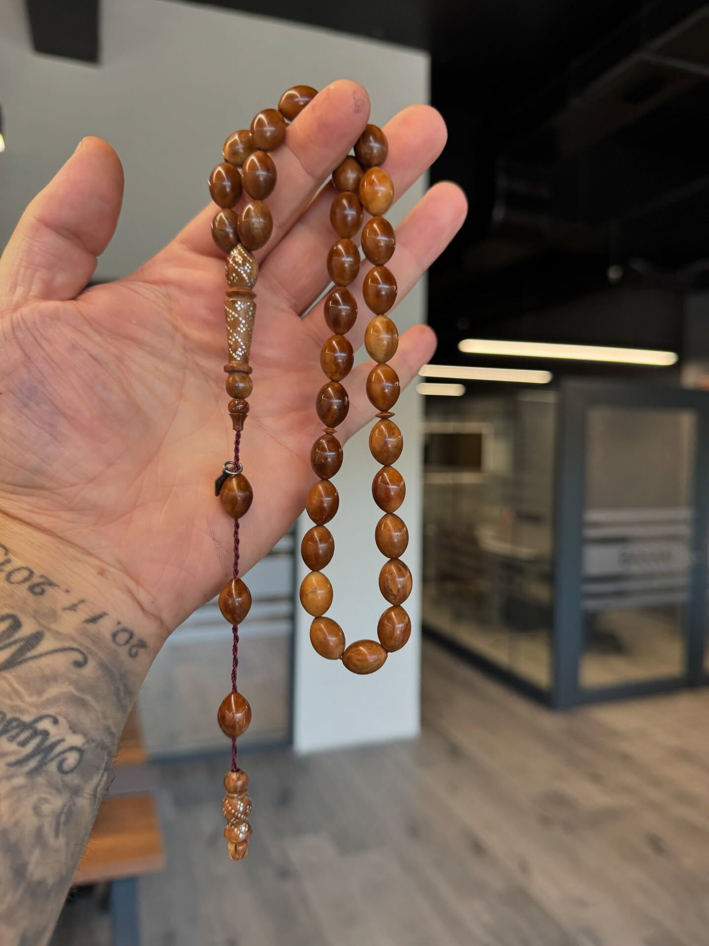 Usta İşçilikli Kuka 1000 Ayar Gümüş Kakma Tespih