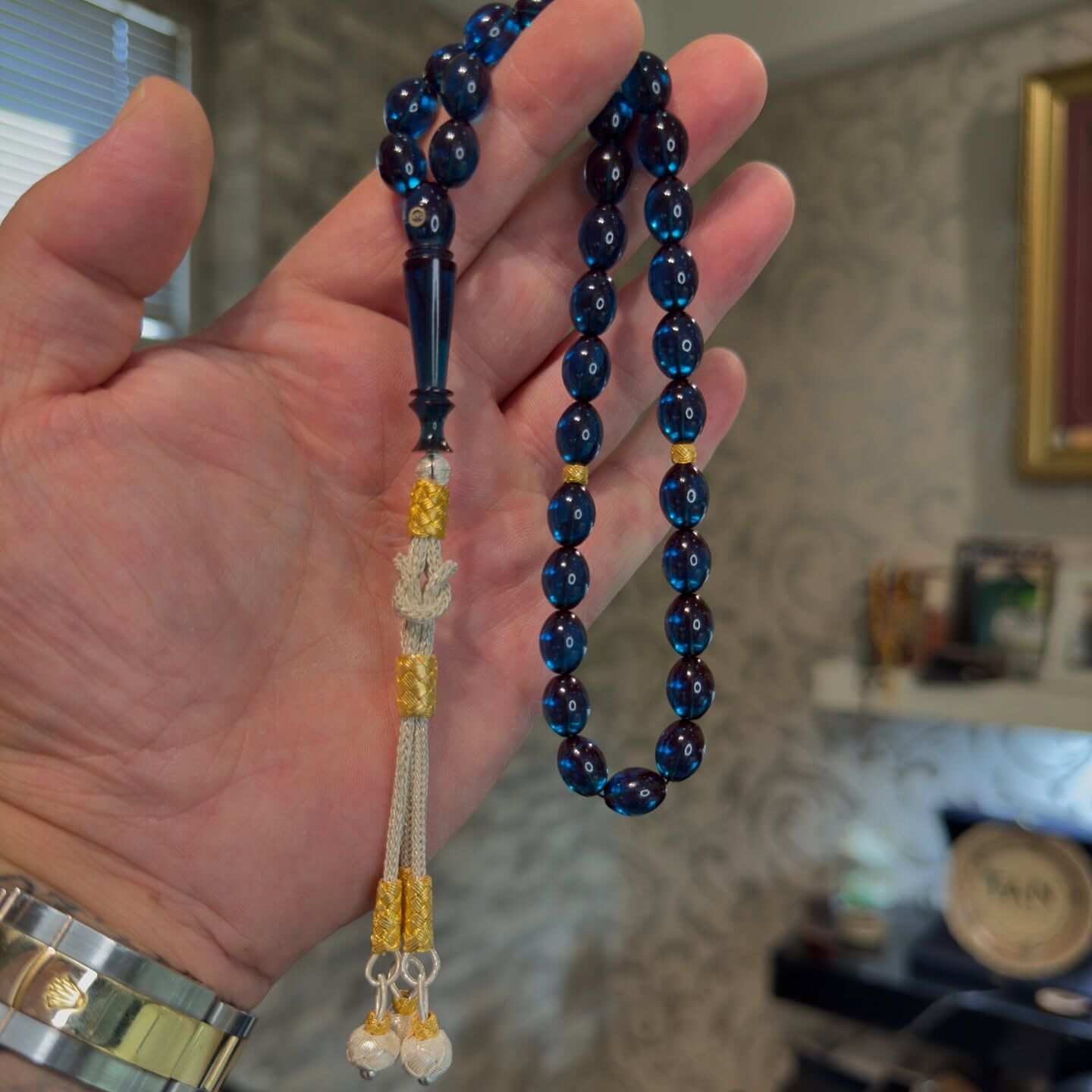 El İşçiliği Kazaz Püsküllü Ateş Kehribar Tesbih