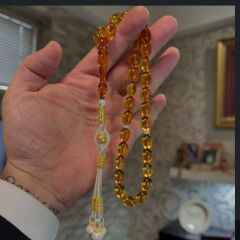 Özel Usta İşçilikli Kehribar Tespih