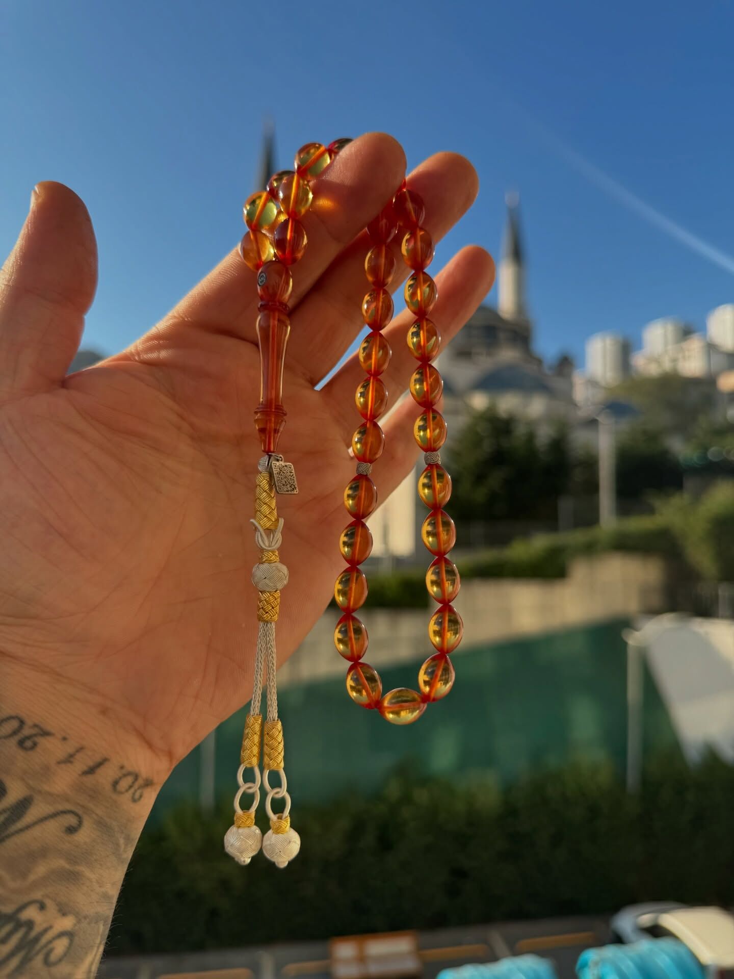 Usta İşçilikli Kehribar Tespih