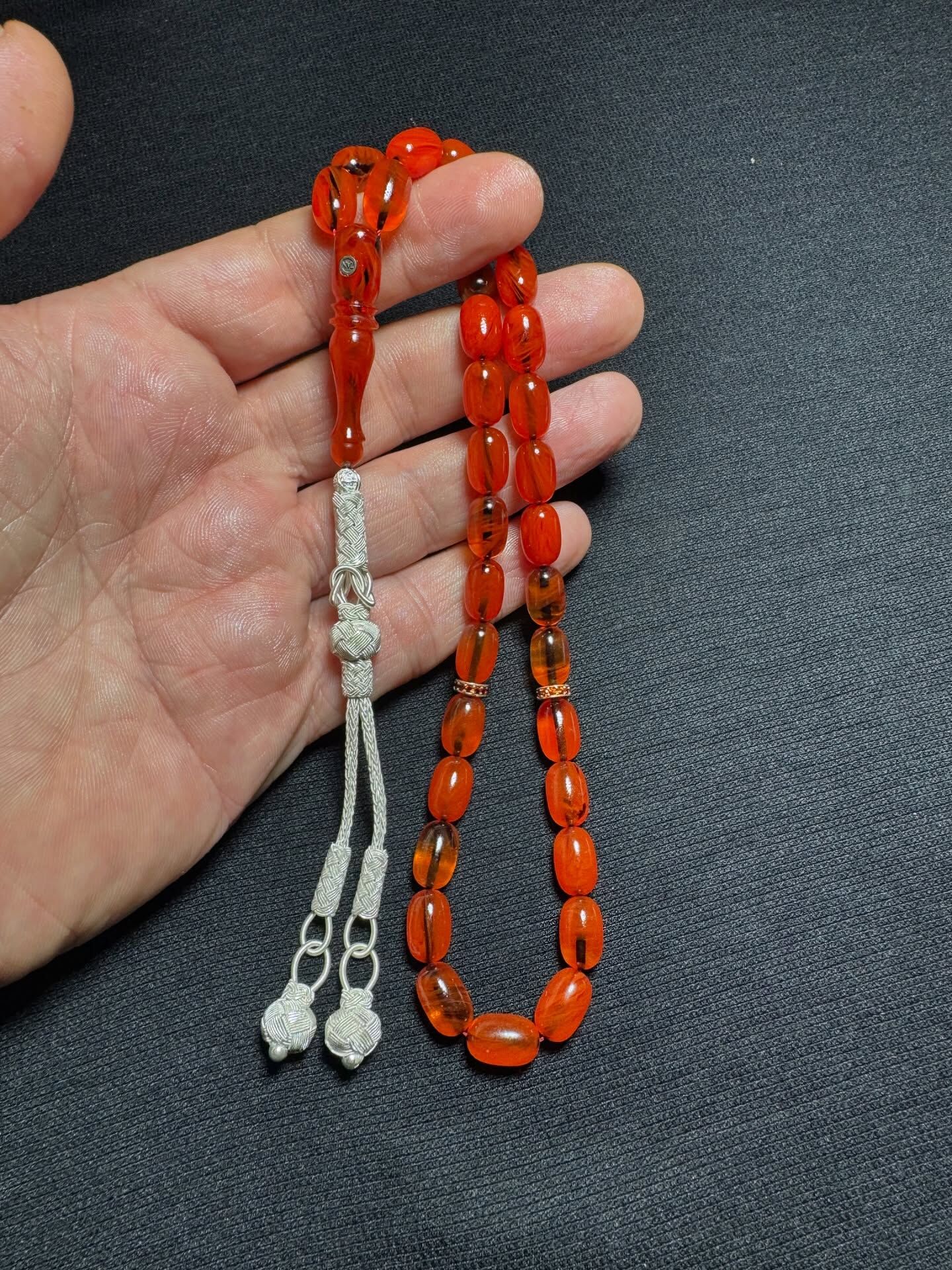 Özel Usta İşçilikli Kehribar Tespih