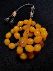 Özel Usta İşçilikli Zar Kehribar Tespih