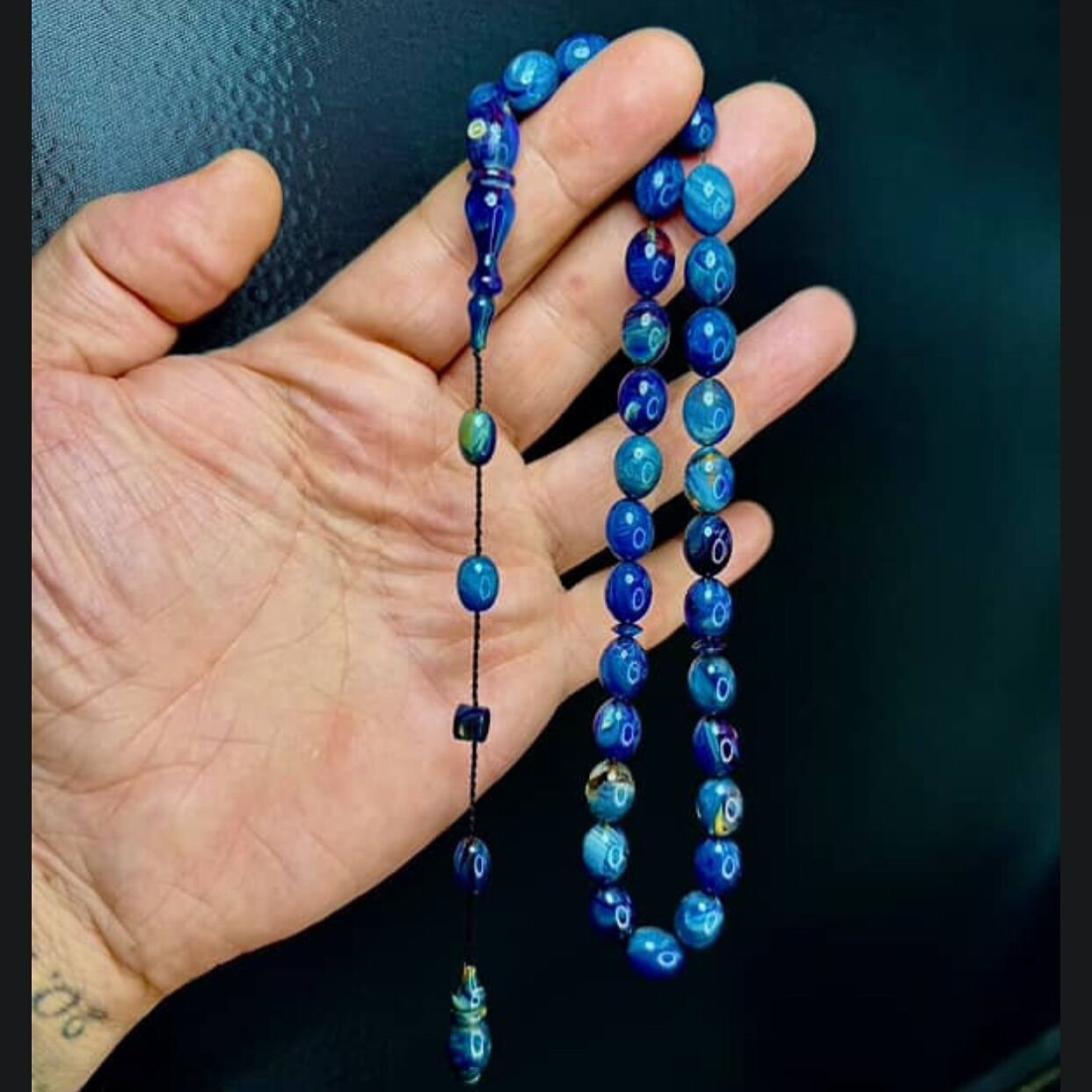 Özel Usta İşçilikli Ateş Kehribar Tespih