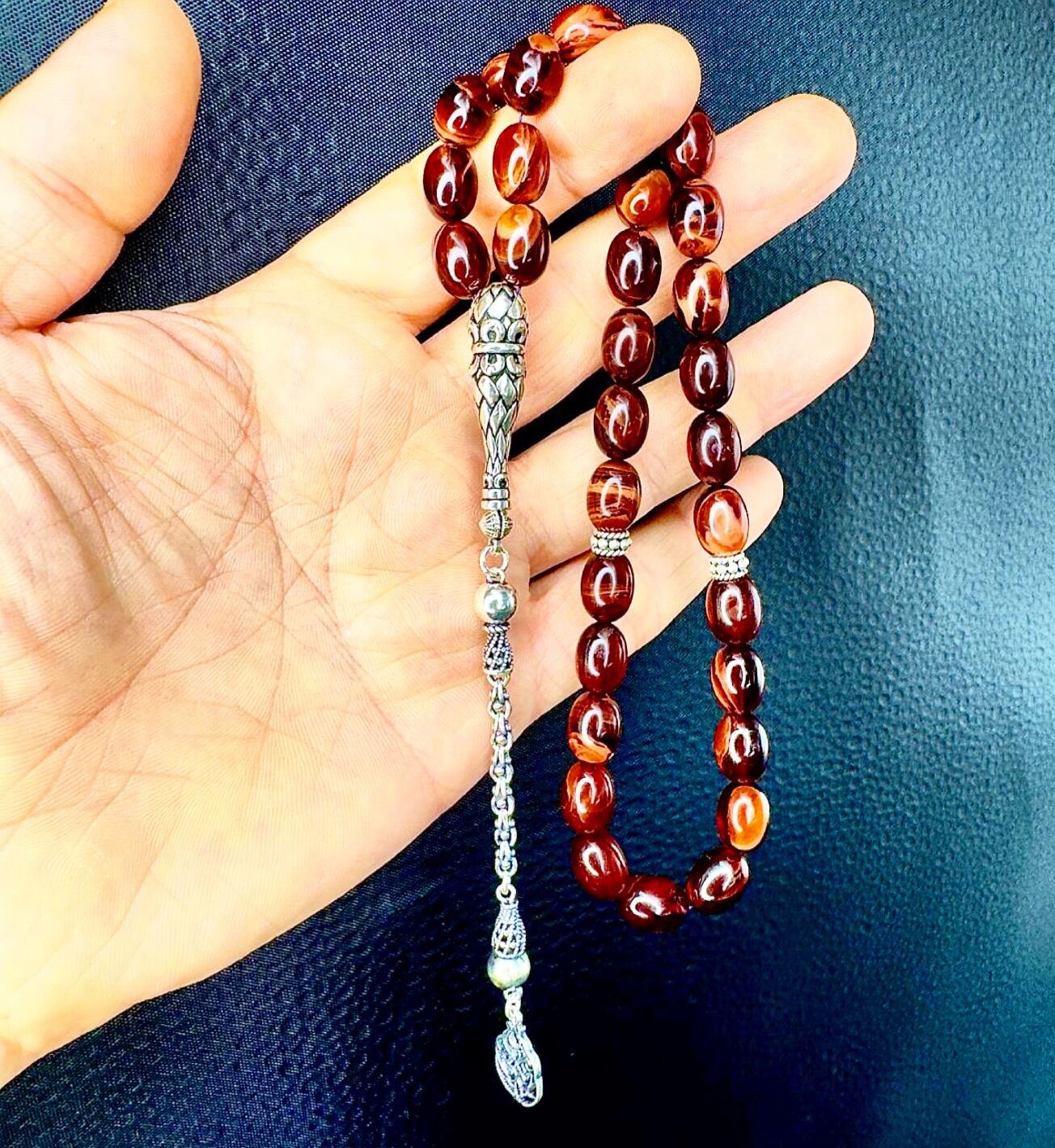 Gümüş Kombinli Osmanlı Çekoslovak Katalin Tespih