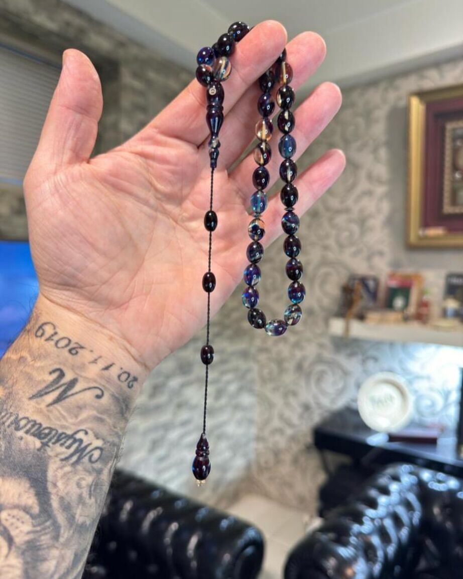 Eşsiz El İşçiliği kehribar Tesbih