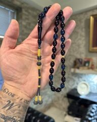 1000 Ayar Gümüş Kazazzlı Ateş Kehribar Tesbih