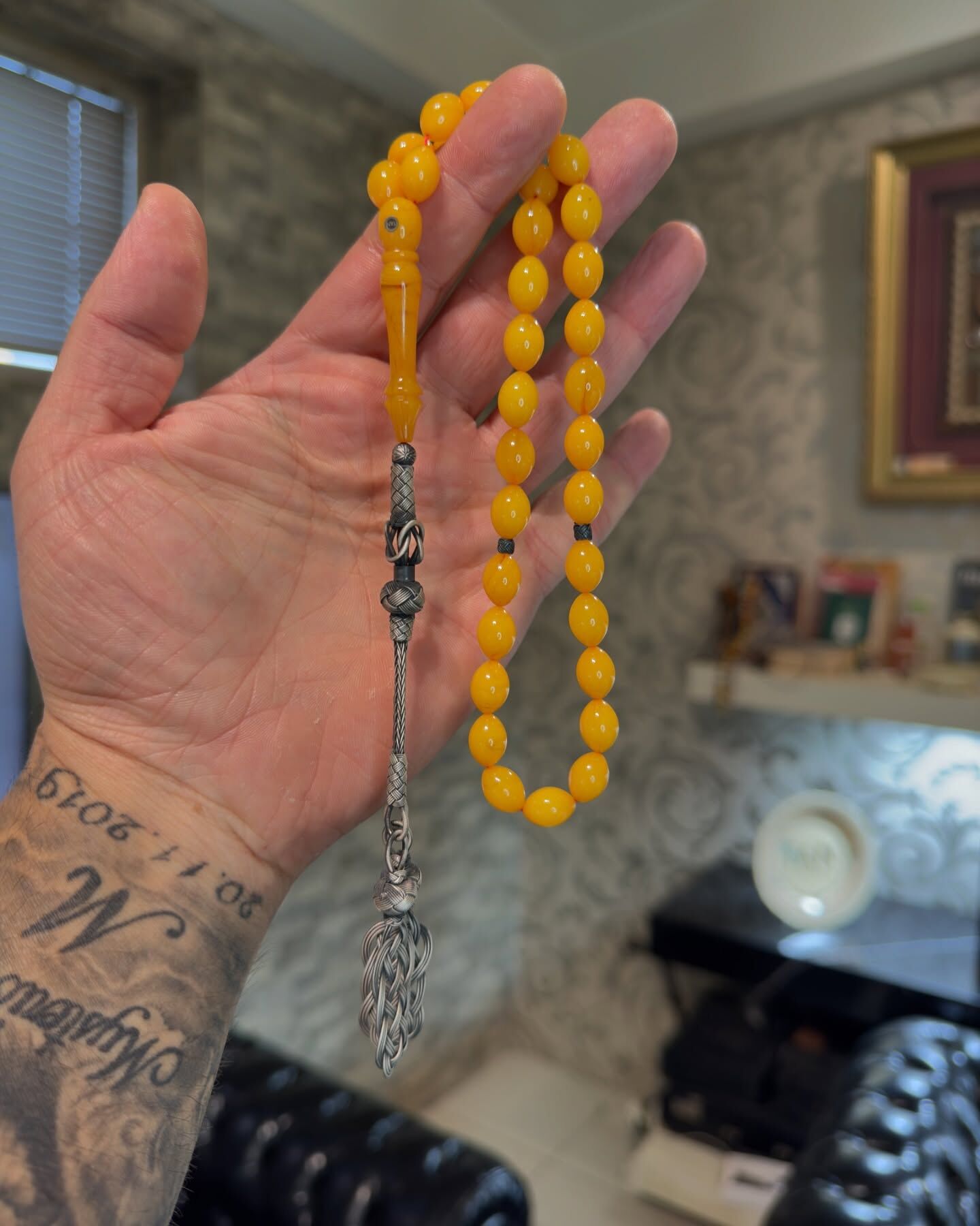 Kazazzlı Ateş Kehribar Tesbih