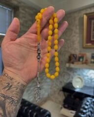 Kazazzlı Ateş Kehribar Tesbih