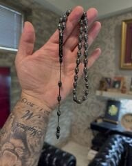 Gümüş Kakma Koleksiyonluk Abanoz Tesbih