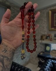 Usta İşçilikli Koleksiyonluk 1000 Ayar Gümüş Kazazzlı Katalin Tesbih