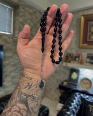 Özel Püskül Takımlı Ateş Kehribar Tesbih