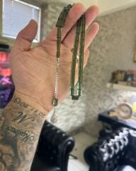 Özel Püskül Takımlı Ateş Kehribar Tesbih