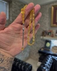 Özel Püskül Takımlı Damla Kehribar Tespih